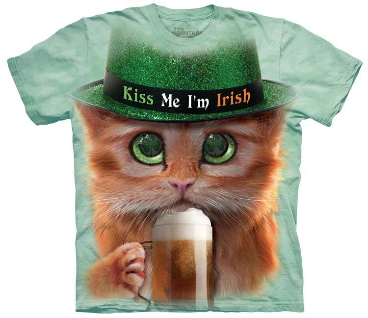 The Mountain - Big Face Irish Kitty T-Shirt