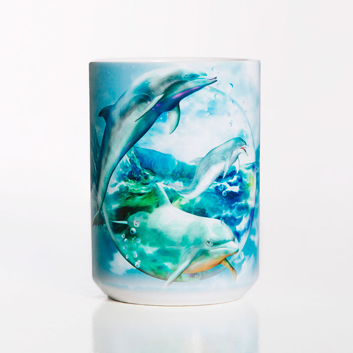 The Mountain - Dolphin Bubble Ceramic Mug