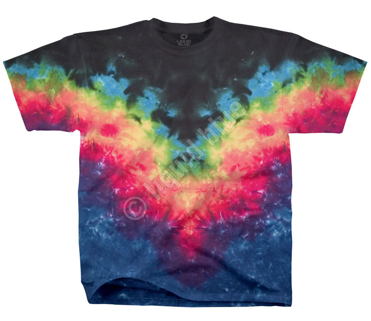 Футболка Liquid Blue - Symmetrical Rainbow Unprinted Tie-Dye T-Shirt