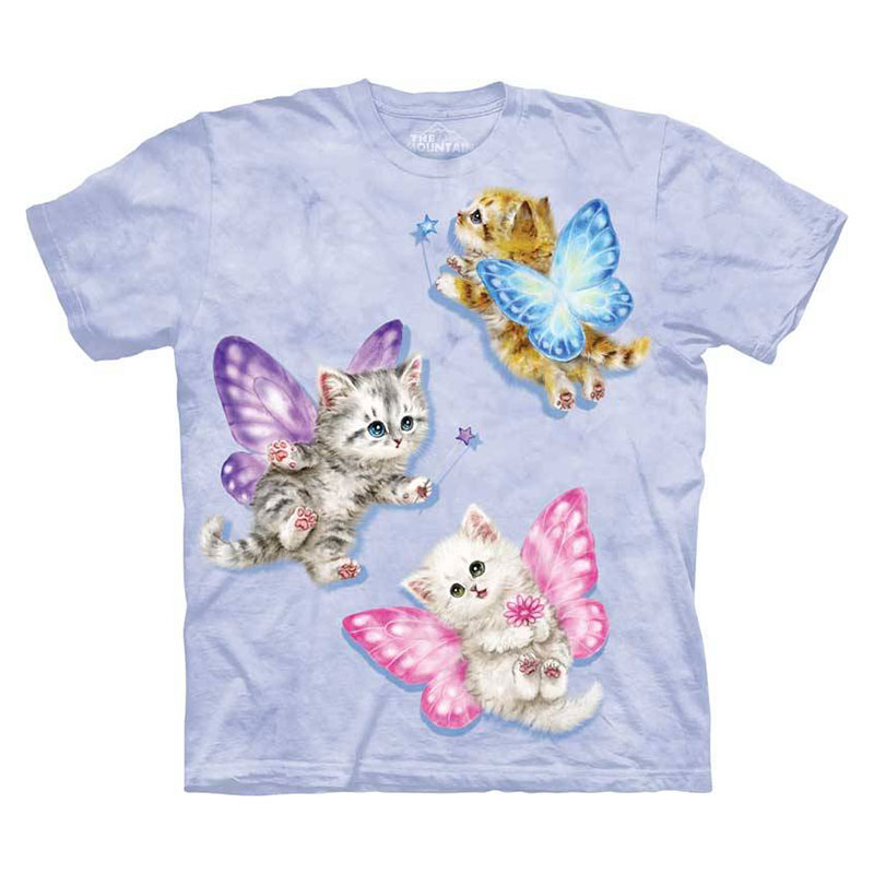 The Mountain - Butterfly Kitten Fairies T-Shirt The Mountain - Butterfly Kitten Fairies T-Shirt