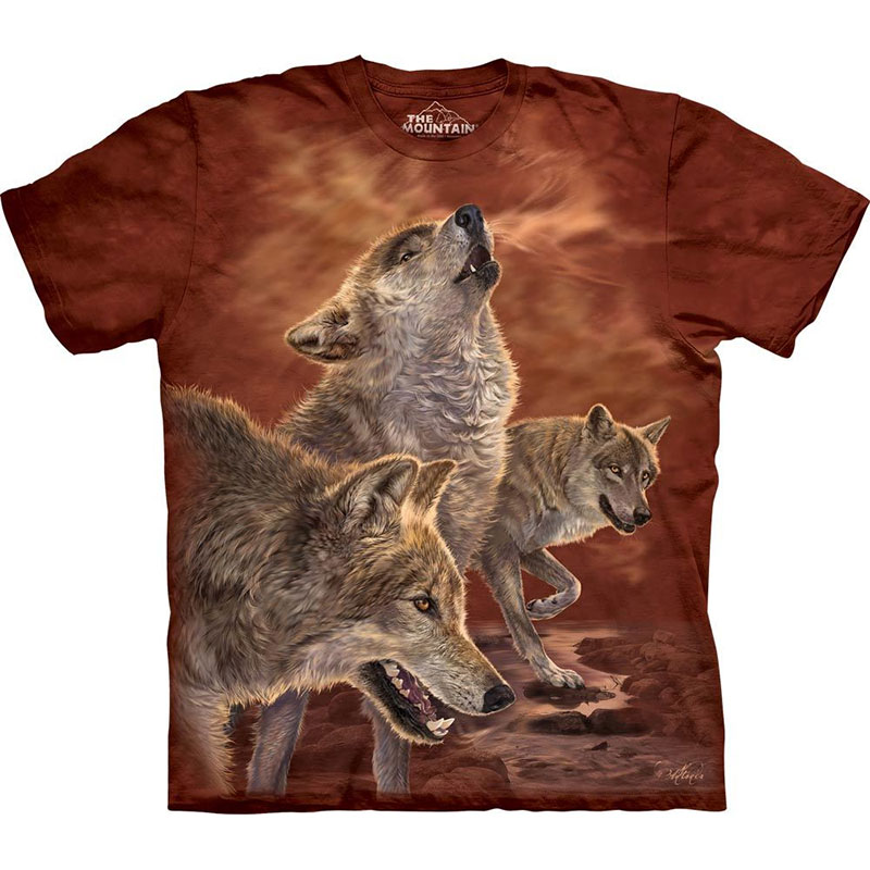 The Mountain - Red Glow Wolves T-Shirt
