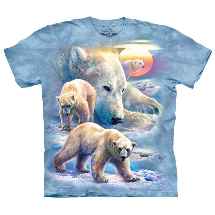 The Mountain - Sunrise Polar Bear Collage T-Shirt