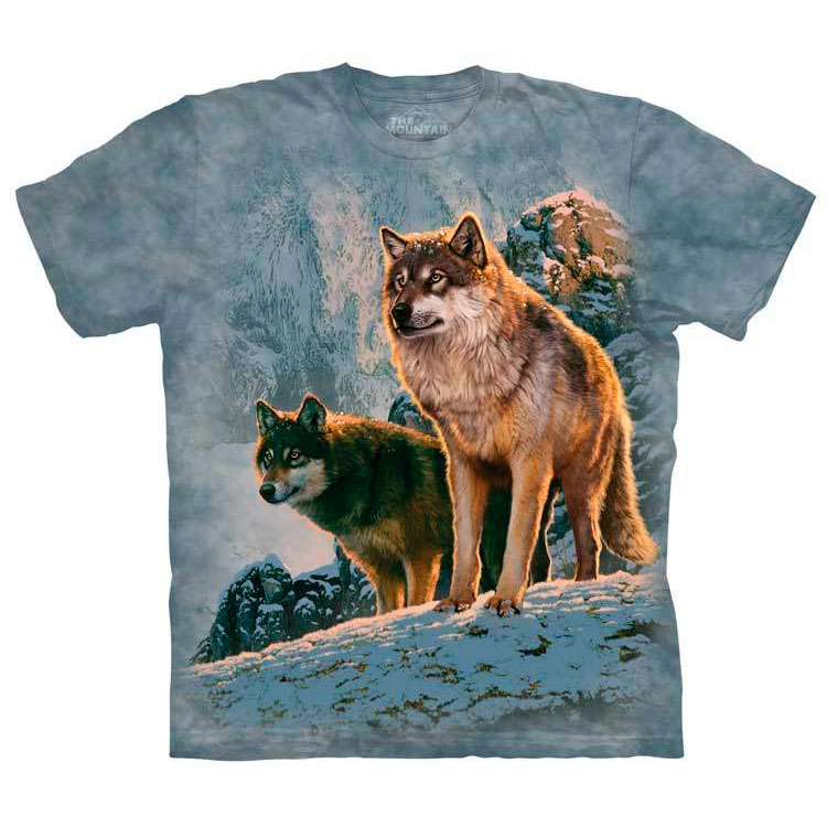 The Mountain - Wolf Couple Sunset T-Shirt