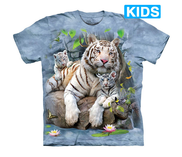 The Mountain - White Tigers of Bengal Kids T-Shirt