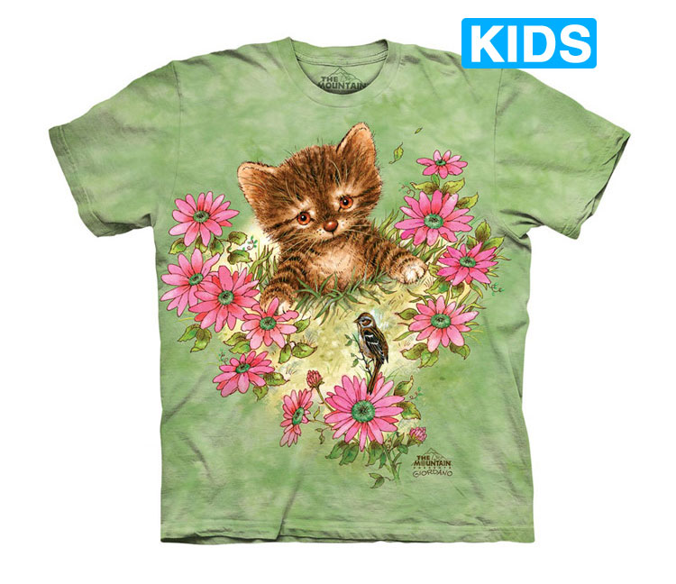 The Mountain - Curious Little Kitten Kids T-Shirt