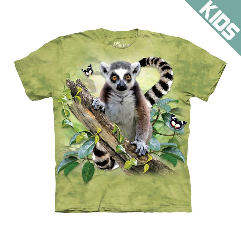 The Mountain - Lemur & Butterflies Kids T-Shirt