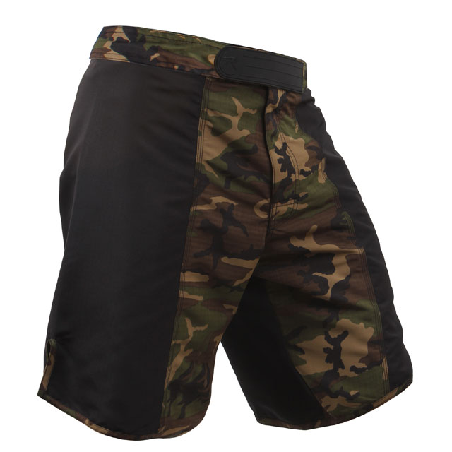 Rothco - MMA Fighting Shorts - Black-Woodland