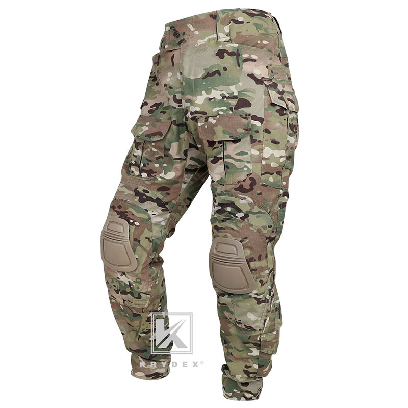 Krydex - G3 Combat Pants Army Military Tactical Cargo Trousers With Knee Pads Gen3 - Multicam