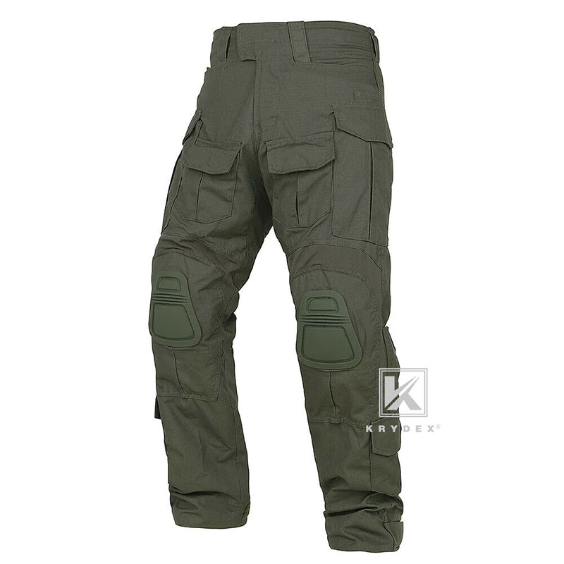 Krydex - G3 Combat Pants Army Military Tactical Cargo Trousers With Knee Pads Gen3 - Ranger Green