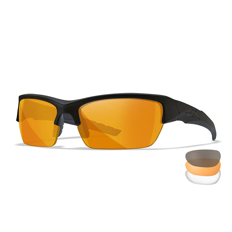 Wiley X - VALOR 2.5 Clear/Grey/Light Rust Matte Black Frame