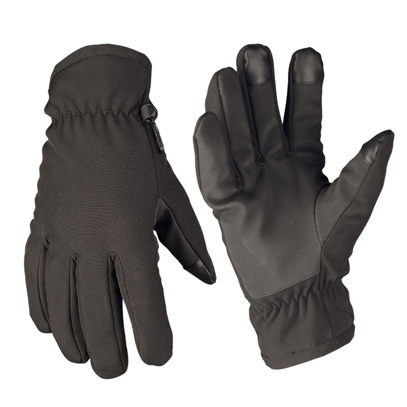 Mil-Tec - Black Softshell Gloves Thinsulate