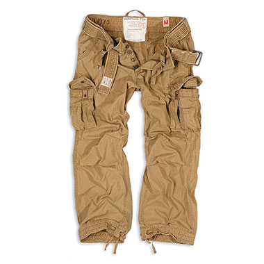 Surplus - Premium Vintage Trousers - Beige Washed