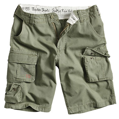 Surplus - Trooper Shorts - Olive Washed