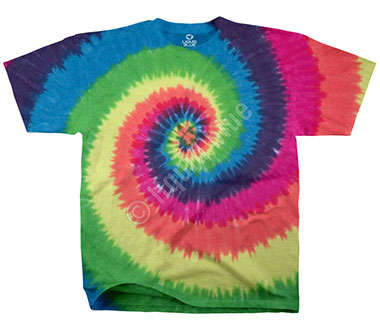 Футболка Liquid Blue - Rainbow Spiral Unprinted Tie-Dye T-Shirt
