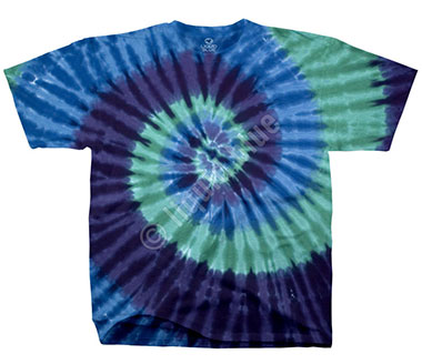 Футболка Liquid Blue - Cool Spiral Unprinted Tie-Dye T-Shirt