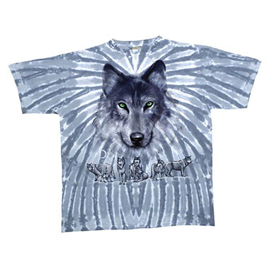 Футболка Liquid Blue - Grey Wolf Tie-Dye T-Shirt