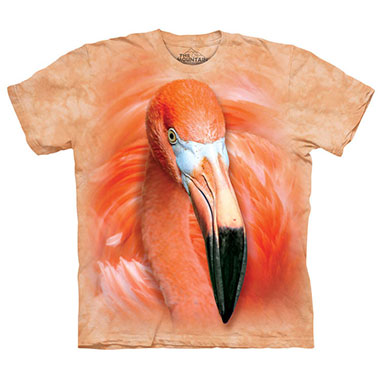 The Mountain - Big Face Flamingo T-Shirt