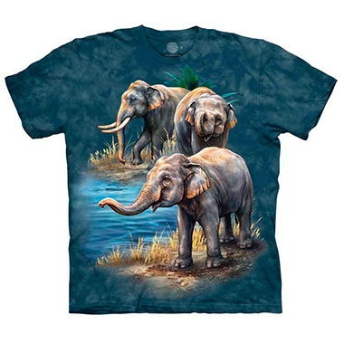 The Mountain - Asian Elephant Collage T-Shirt