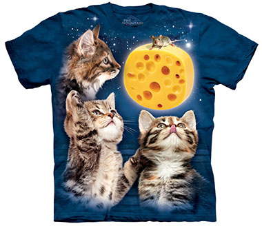 The Mountain - Three Kitten Cheese Moon T-Shirt