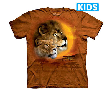 The Mountain - Lion Sun Kids T-Shirt