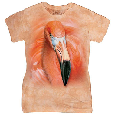 The Mountain - Big Face Flamingo Womens T-Shirt