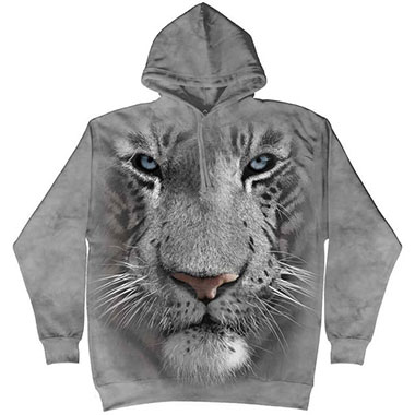 The Mountain - White Tiger Face Hoodie