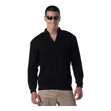 Rothco - Reversible Zip Up Commando Sweater - Black