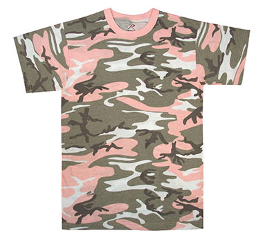 Rothco - Colored Camo T-Shirts - Subdued Pink Camo