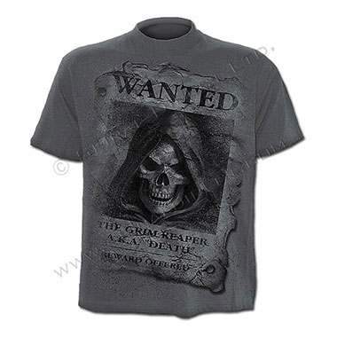 Spiral Direct - WANTED - T-Shirt Black Charcoal