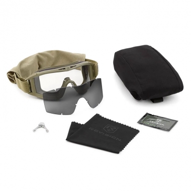 Revision - Loscut Desert Military Goggle System APEL - Frame Tan/Lens Clear and Smoke - Regular