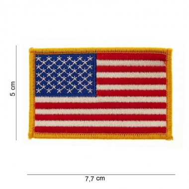 101 inc - Patch flag USA golden border (small) #1017
