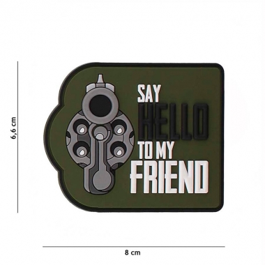 101 inc - Patch 3D PVC Say hello to my friend green