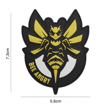 101 inc - Patch 3D PVC Bee Angry yellow