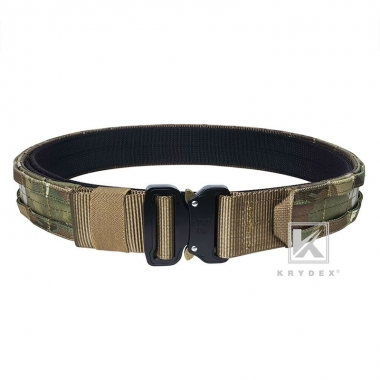 Krydex - Quick Release 1.5''-1.75'' Heavy Duty Metal Buckle Molle Rigger Outer & Inner Belt Military Airsoft Battle Tactical Outdoor Adjustable Waistband - Multicam