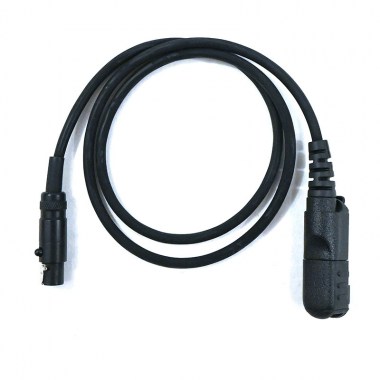 FCS cable connector 6pin PTT V20 and PTT V60 to Motorola DEP550,DP2000,MPT3100,XIR P6600, XPR3000 - Black