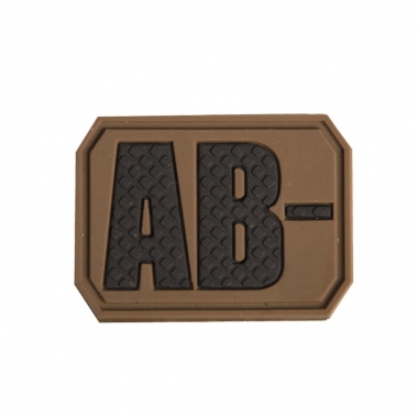 Mil-Tec - Dark Coyote 3D Blood Type Patch AB Negative