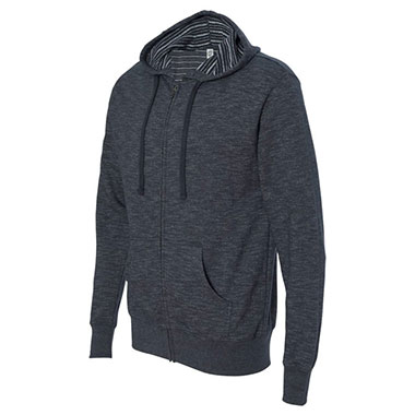 Independent Trading Co. - Baja Stripe French Terry Full-Zip Hood - Humo