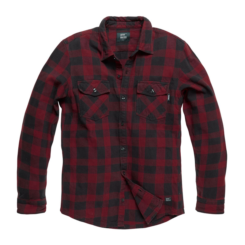 Vintage Industries - Globe heavyweight shirt - Red Check